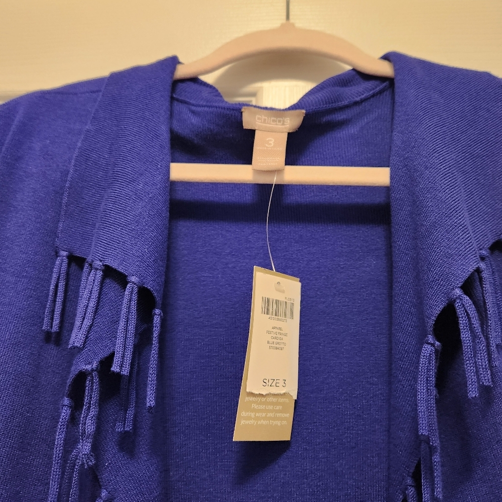 Chico's Fringed Cardigan - Picture 5 of 7
